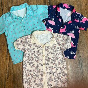 Amazon patterned toddler button down shirts
